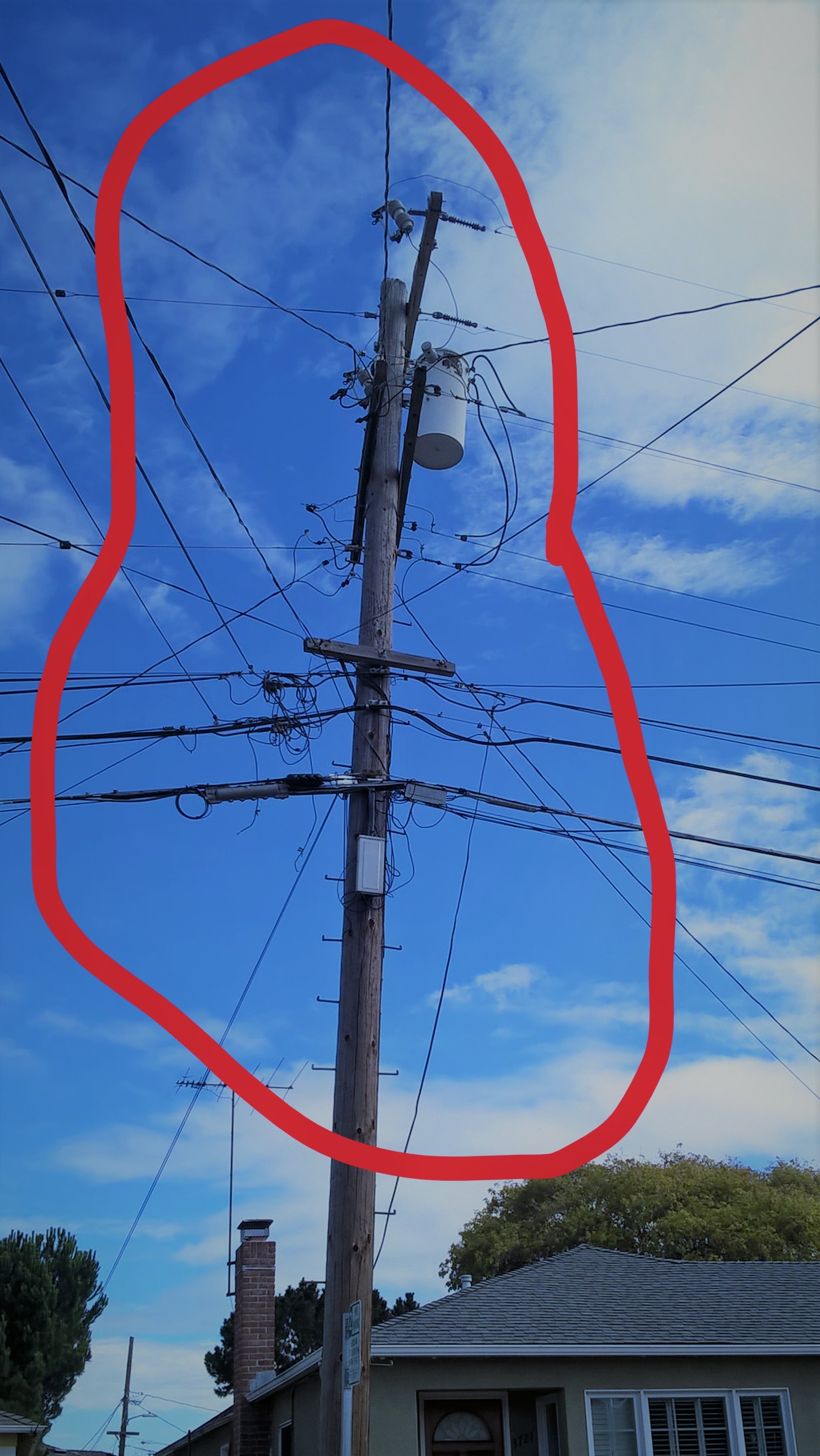 Unsightly Overhead CablesDonner St Strive San Mateo